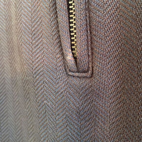 Roundtree & Yorke dark navy blue zip up neck fleece lined pullover - Picture 4 of 9